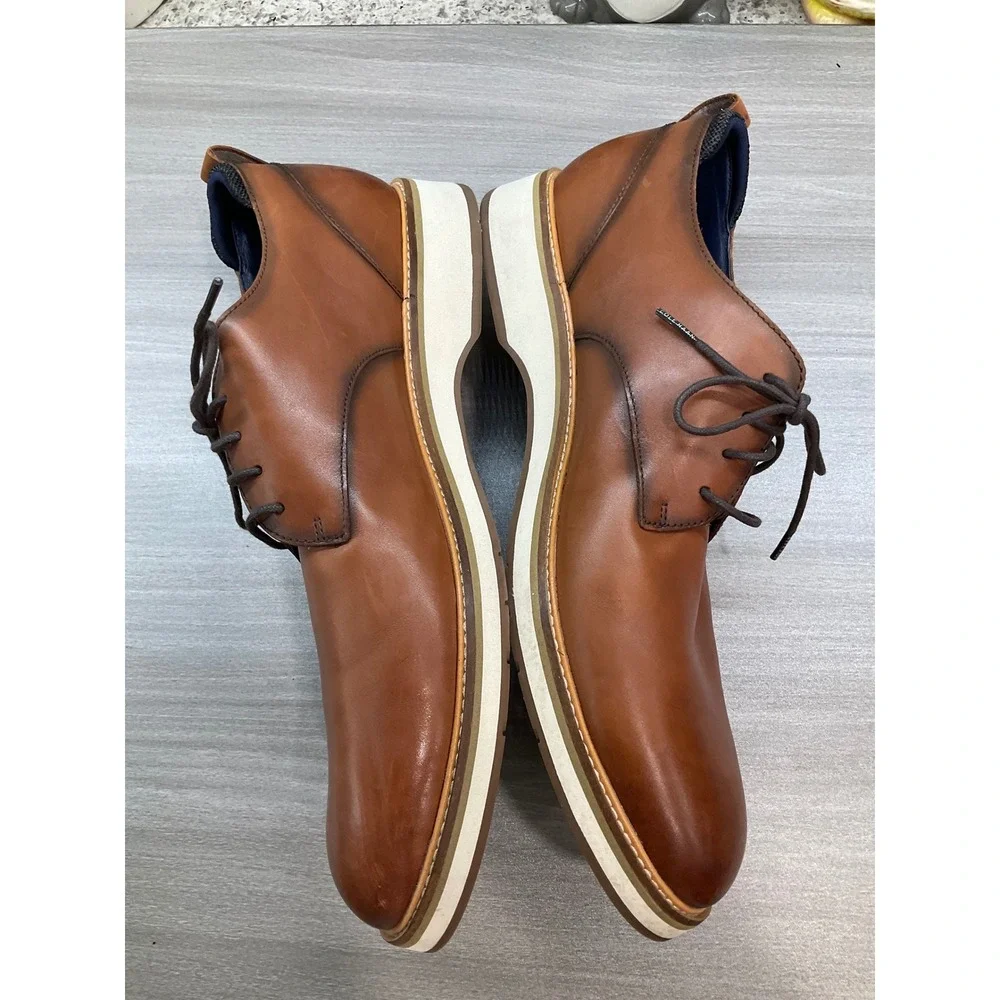 COLE HAAN MENS GRAND 360 OXFORD LEATHER BROWN FORMAL CASUAL NON‎ SLIP SHOES